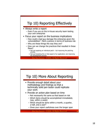 Secrets of Top Pentesters