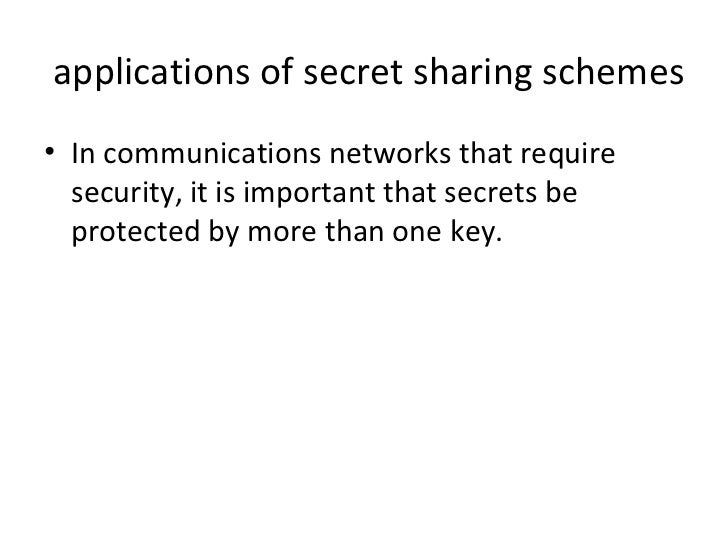 Secret sharing schemes