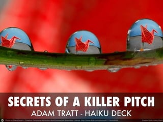 Adam Tratt, Haiku Deck - Secrets of a Killer Pitch at SIC2013