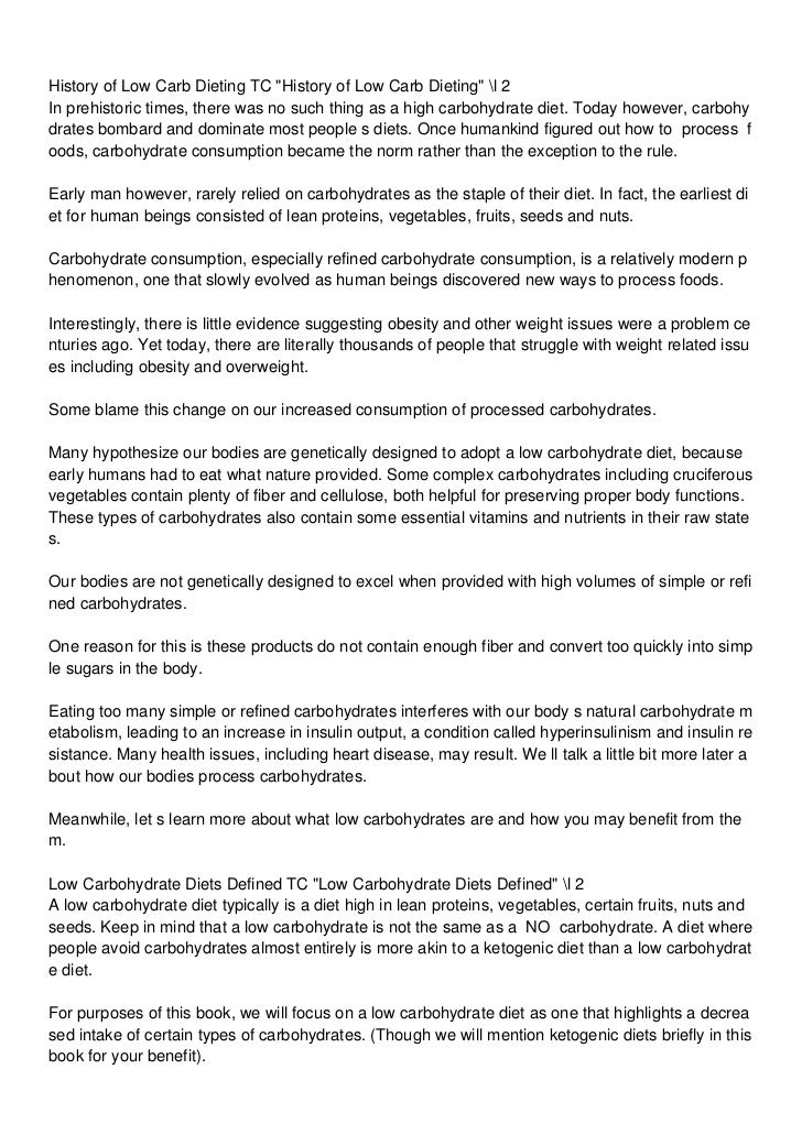 Secrets Of A Low Carb Diet