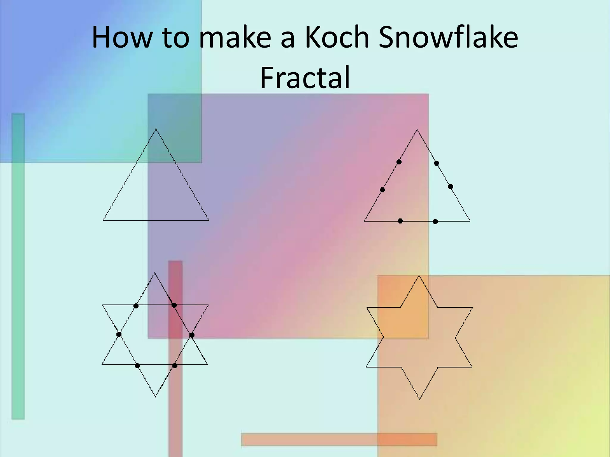 How to make a Koch Snowflake
Fractal
 