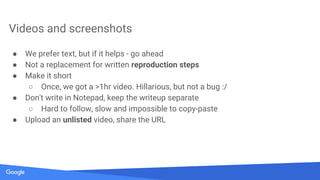 Secrets of Google VRP by: Krzysztof Kotowicz, Google Security Team