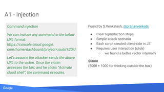 Secrets of Google VRP by: Krzysztof Kotowicz, Google Security Team