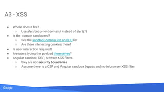 Secrets of Google VRP by: Krzysztof Kotowicz, Google Security Team