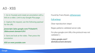 Secrets of Google VRP by: Krzysztof Kotowicz, Google Security Team