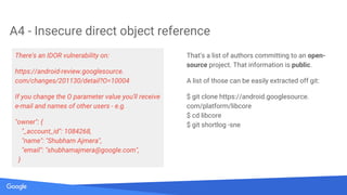 Secrets of Google VRP by: Krzysztof Kotowicz, Google Security Team