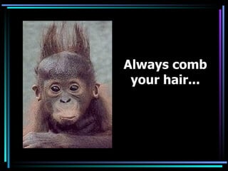 Always comb your hair... 