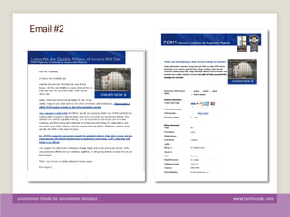 Email #2 – Appeal for Funds
Email #2
 