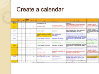 Create a calendar
 