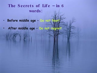 Secrets Of Life (In English)