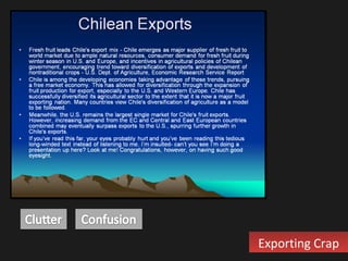 Exporting CrapExporting Crap
 