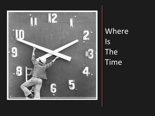 Where
Is
The
Time
 