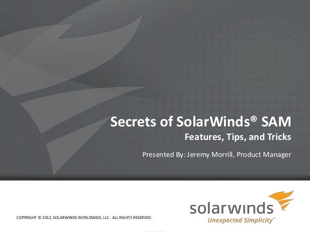 solarwinds sam solarwinds sam