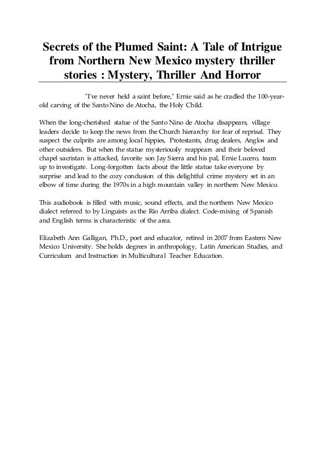 Secrets of the Plumed Saint A Tale of Intrigue from Northern New