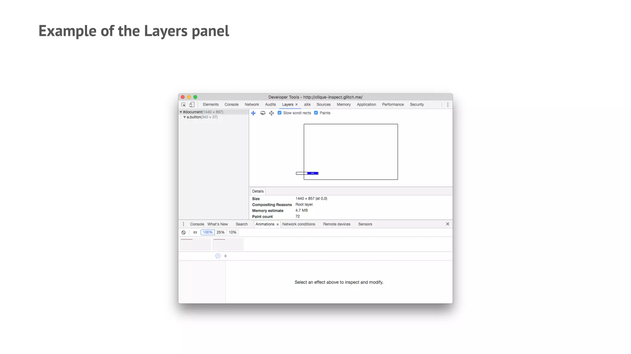 Example of the Layers panel
 