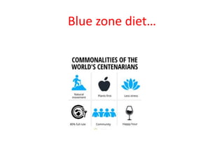 Blue zone diet…
 
