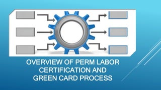 OVERVIEW OF PERM LABOR
CERTIFICATION AND
GREEN CARD PROCESS
 