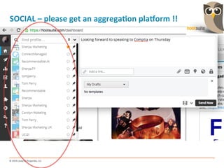 SOCIAL 
– 
please 
get 
an 
aggregaMon 
plaform 
!! 
 