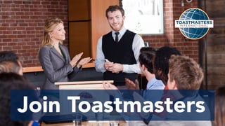 My life would have been much different and better if
I had joined Toastmasters a long time ago. If I could
go back in time...