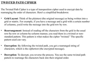 Puth Cipher Secret writing in forensic science .pptx