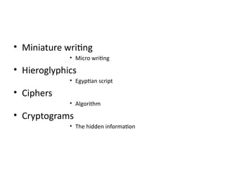 Secret writing in forensic science .pptx