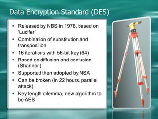 Type Method SymmetricBlock cipher Into every block of data to which the blocks are individually passwordBlock advantages:Speed of transformationLow error propagationBlock disadvantages.:Low diffusionMalicious insertations & modifications possible