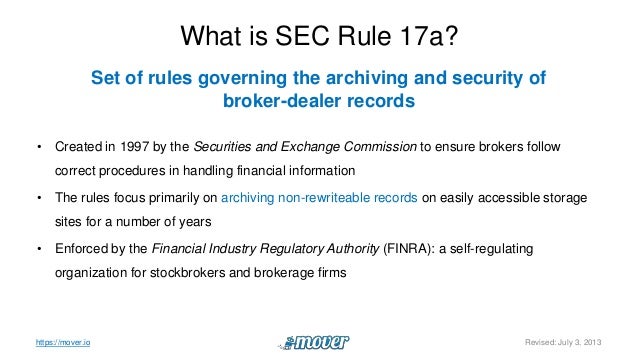 Sec Rule 17a And The Cloud By Mover Io