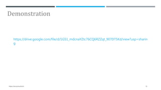 Demonstration
31https://secrycloud.tech
https://drive.google.com/file/d/1GS1_mdcnaYZtc76CQ6RZZqt_907DT5Kd/view?usp=sharin
g
 