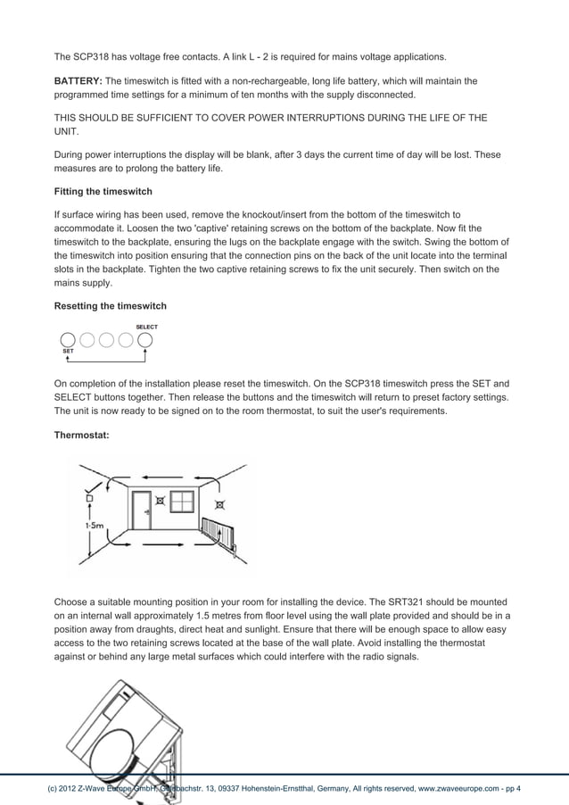 manual SECURE programmer heating thermostat | PDF
