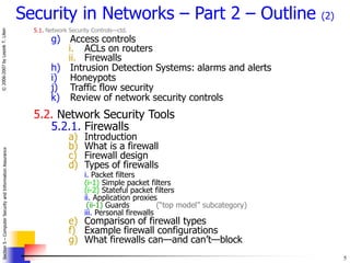 5
Section
5
–
Computer
Security
and
Information
Assurance
©
2006-2007
by
Leszek
T.
Lilien
Security in Networks – Part 2 – ...