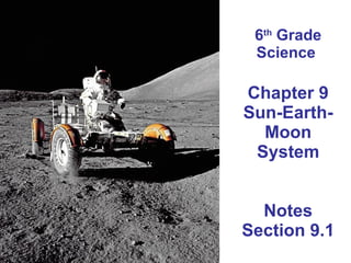 6 th  Grade Science  Chapter 9 Sun-Earth-Moon System Notes Section 9.1 
