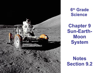 6 th  Grade Science  Chapter 9 Sun-Earth-Moon System Notes Section 9.2 