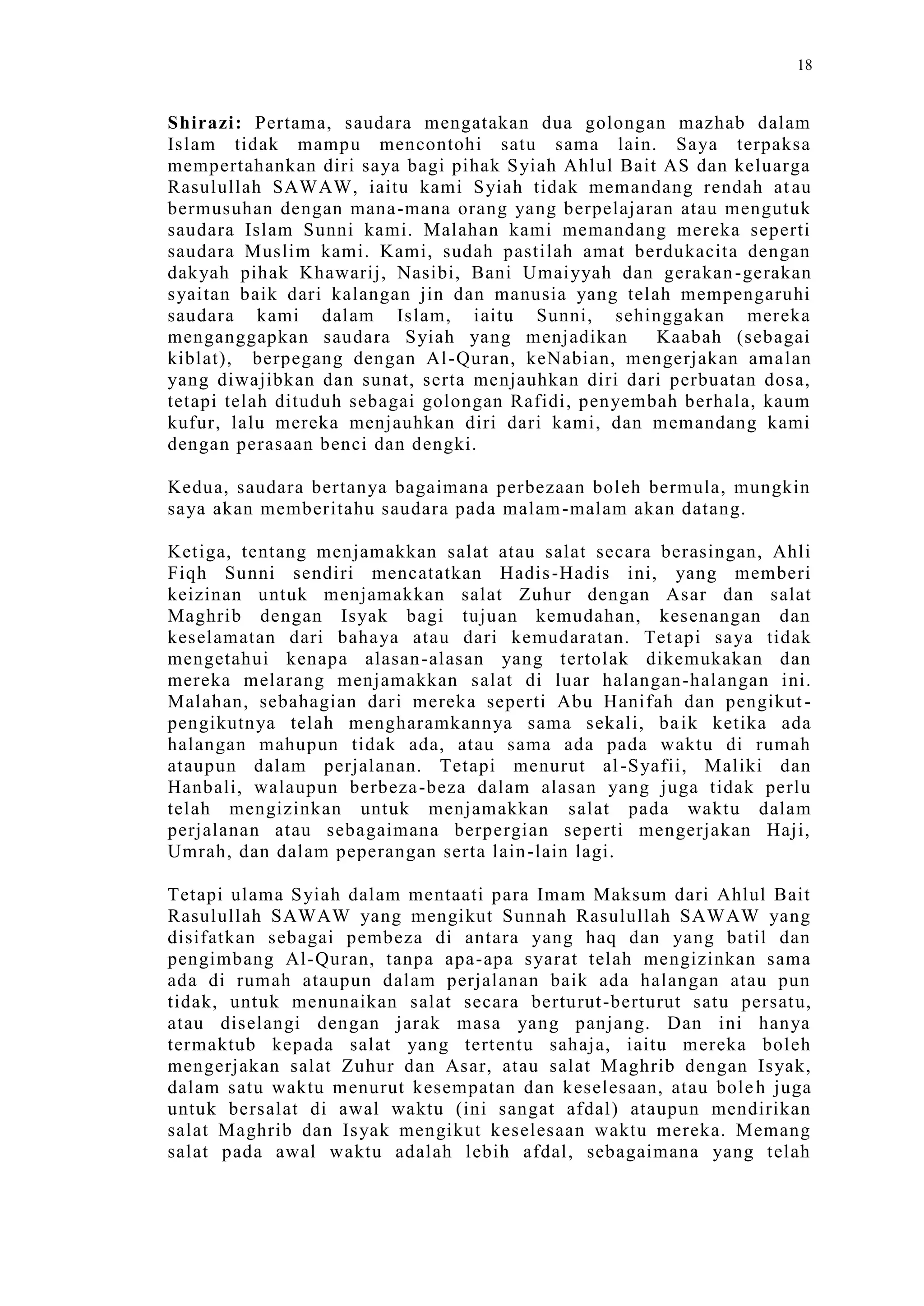 Sect Comparative In Peshwar Night