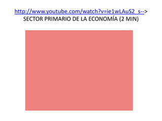 http://www.youtube.com/watch?v=ie1wLAuS2_s-->
SECTOR PRIMARIO DE LA ECONOMÍA (2 MIN)
 