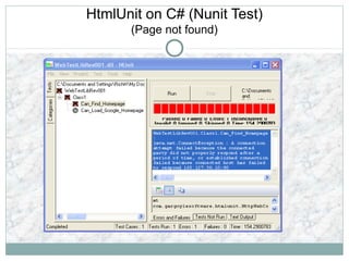 HtmlUnit on C# (Nunit Test)
(Page not found)
 