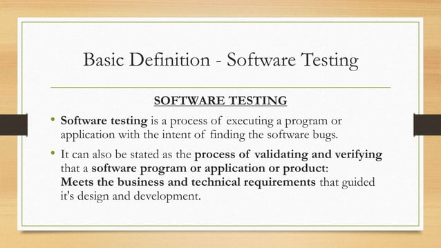 Introduction to software testing | PPTX | Operating Systems | Computer ...