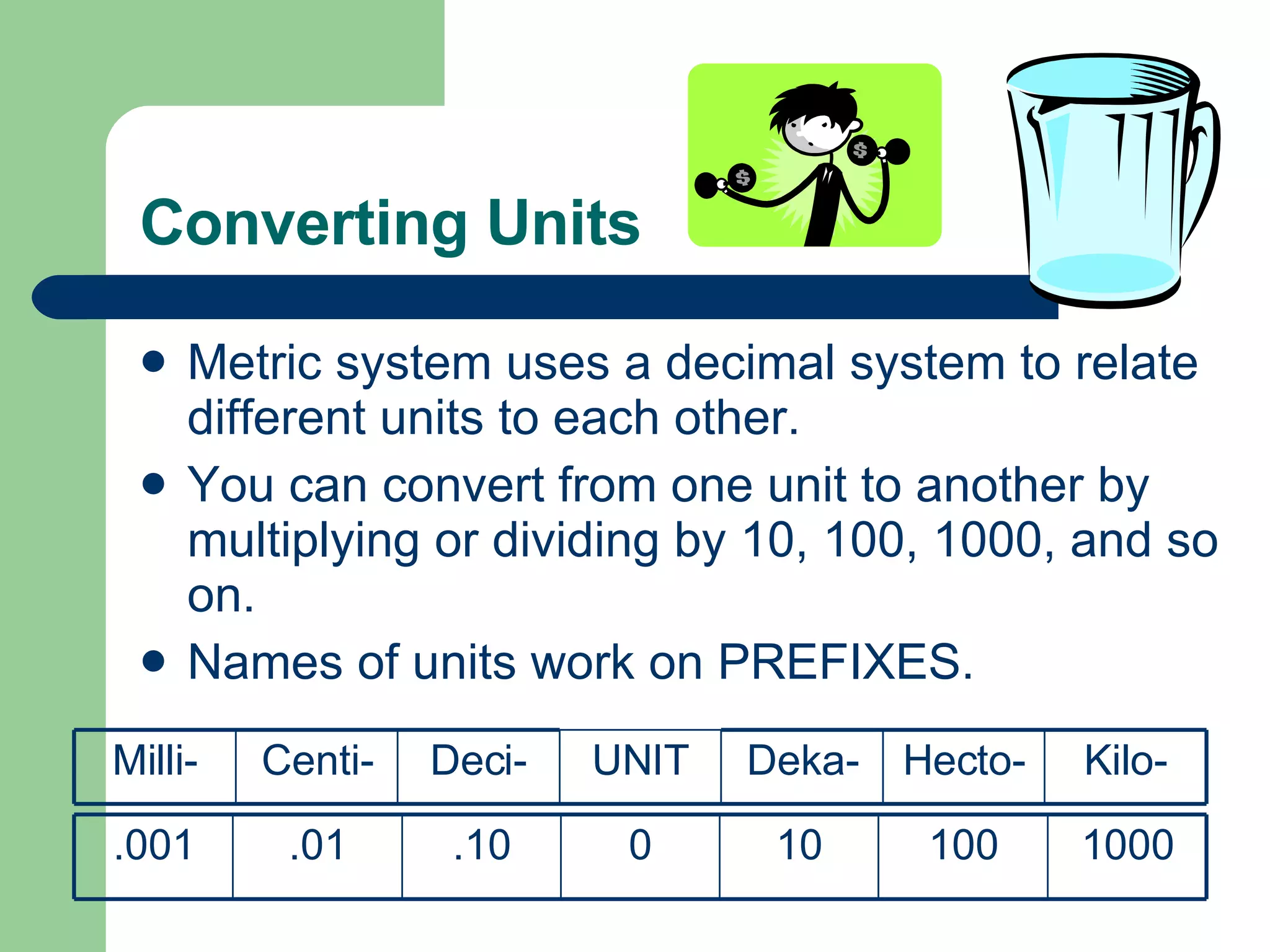 Section 3.7 Using The Metric System | PPT