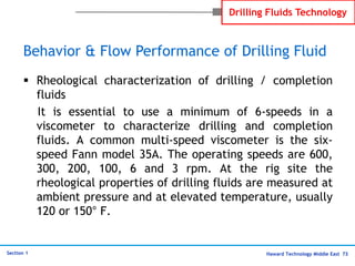 Haward Technology Middle East 73
Section 1
Drilling Fluids Technology
 Rheological characterization of drilling / complet...