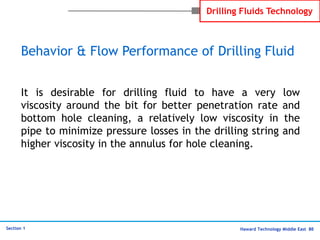 Haward Technology Middle East 80
Section 1
Drilling Fluids Technology
It is desirable for drilling fluid to have a very lo...