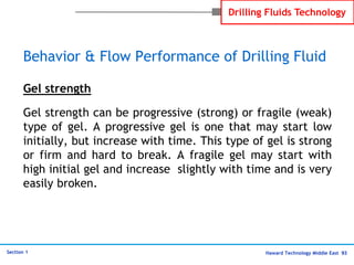 Haward Technology Middle East 93
Section 1
Drilling Fluids Technology
Behavior & Flow Performance of Drilling Fluid
Gel st...