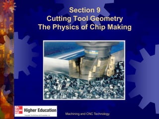 Section 9
  Cutting Tool Geometry
The Physics of Chip Making




       Machining and CNC Technology
 