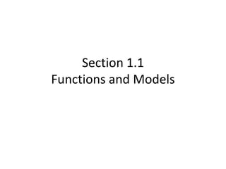 Section 1.1Functions and Models 