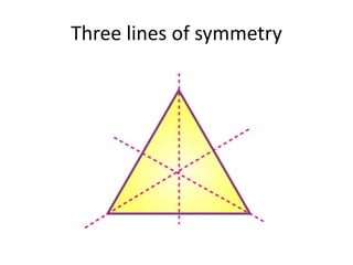 Three lines of symmetry
 