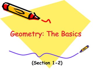 Geometry: The Basics



      (Section 1-2)
 