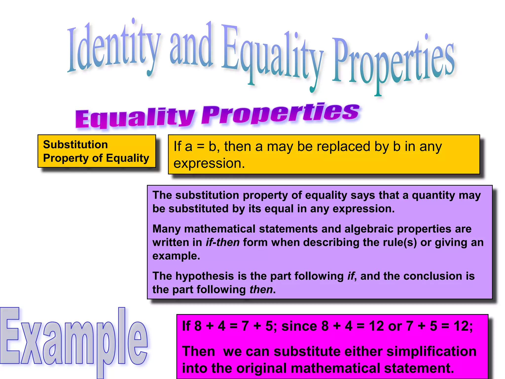 Symmetric Property of Equality