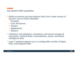Comprehensive IBM QRadar SIEM Foundations and Capabilities Overview | PPTX