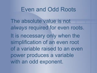 Absolute Roots Algebra 1 Quarter 4 Lesson for Grade 7 2025 | PPTX