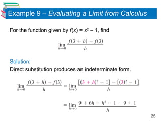 Section 11.2.pptevaluating limits, precal | PPT