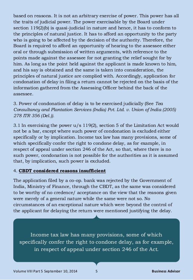 Section 119(2)(b) of the Tax Act, 1961 CBDT needs to act jud…