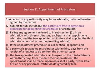 Section 11 appointment of arbitrators deep trading company | PPTX